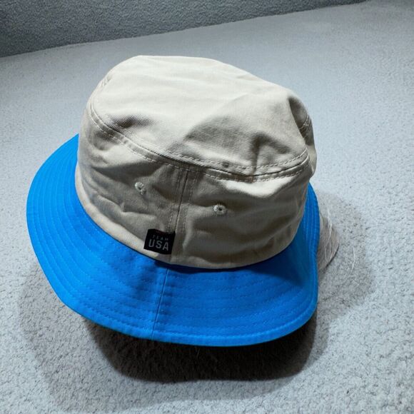Team USA Bucket Hat Mens One Size Beige Blue Olympic Games Olympiad US Apparel - Picture 8 of 10
